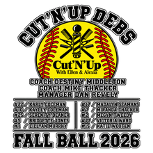Load image into Gallery viewer, Cut N Up - Debs - Fall Ball 2026