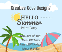 Load image into Gallery viewer, Hello Summer Paint Party (June 18th, 2026 @6pm)