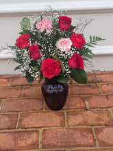 Load image into Gallery viewer, Lady in Red Floral Arrangement