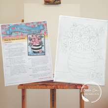 Load image into Gallery viewer, Love Blooms Here Canvas Kit