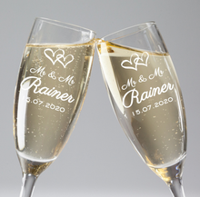Load image into Gallery viewer, Personalized Wedding Flutes
