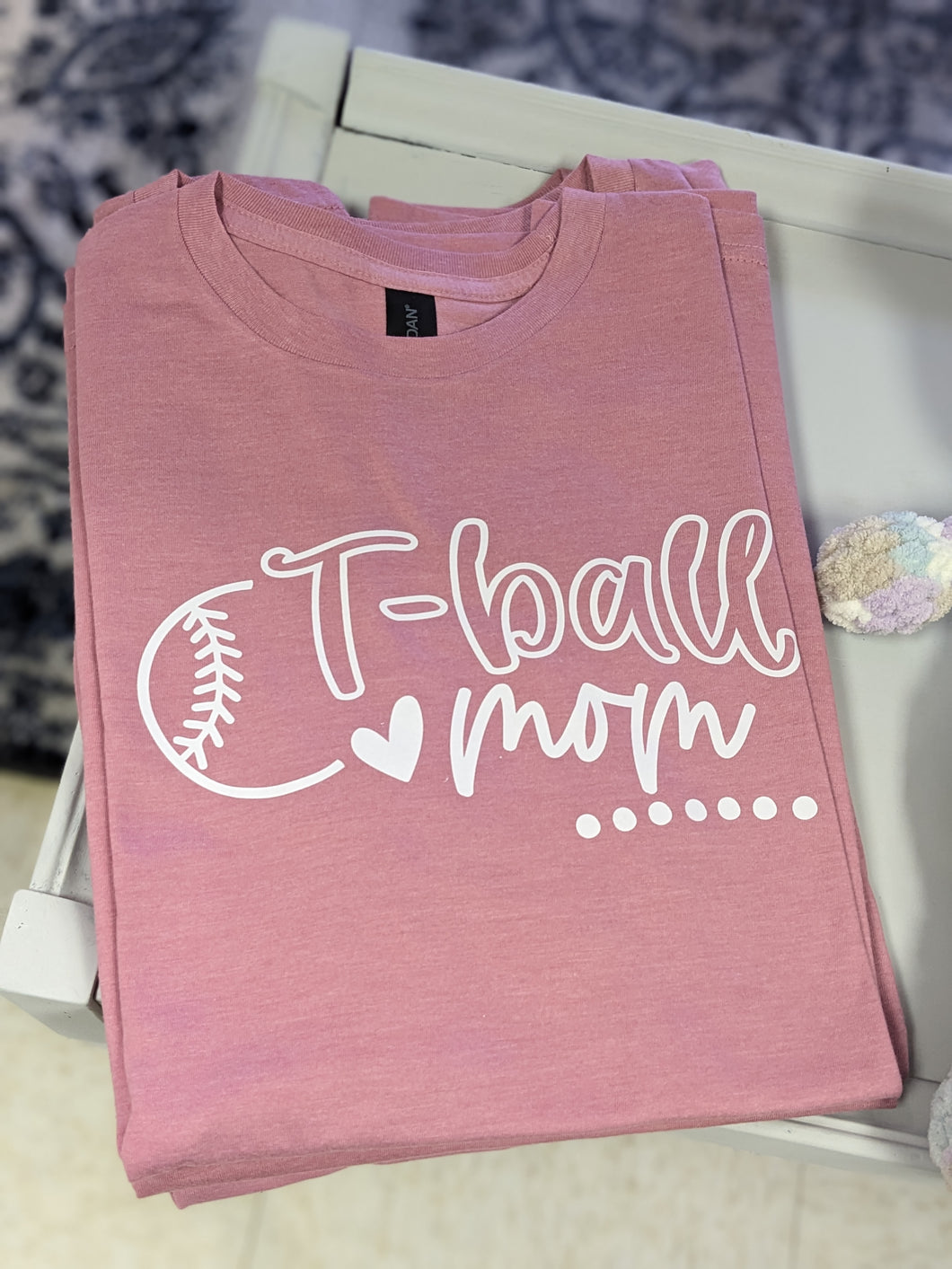 T-Ball Mom Mauve Shirt