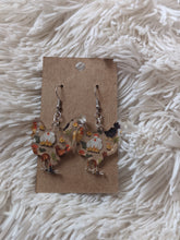 Load image into Gallery viewer, Chicken Print Acrylic Earrings
