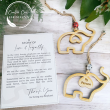 Load image into Gallery viewer, Friendship-Sisterhood Elephant Ornament
