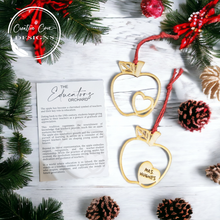 Load image into Gallery viewer, The Educator&#39;s Orchard Apple Ornament
