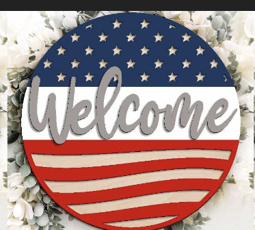 American Welcome Door Hanger
