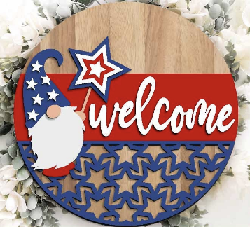 American Gnome Door Hanger