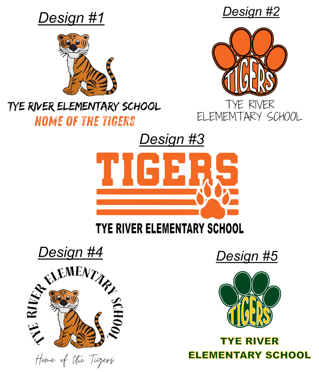 Tye River Elementary School Custom Apparel