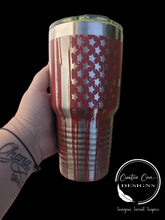 Load image into Gallery viewer, Engraved Full Wrap Firefighter Tumbler
