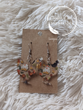 Load image into Gallery viewer, Chicken Print Acrylic Earrings
