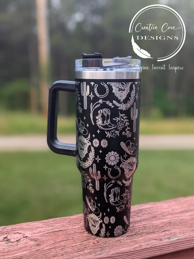 Western Boutique 40 ounce Full Wrap Tumbler