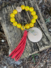 Load image into Gallery viewer, Softball Wood Wristlet
