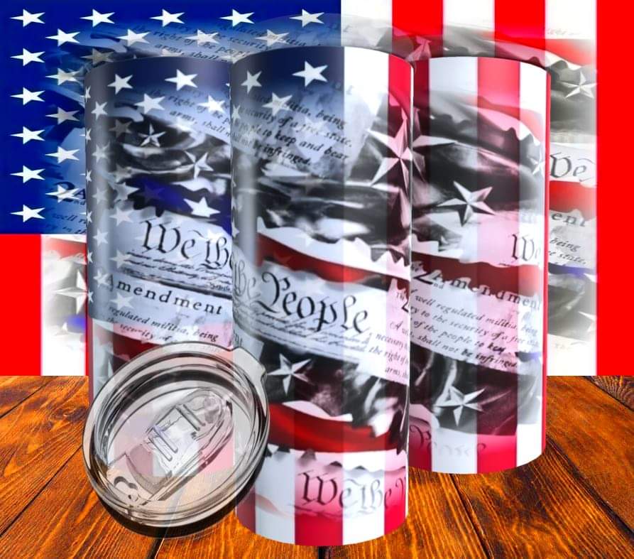 We The People American Flag Tumbler