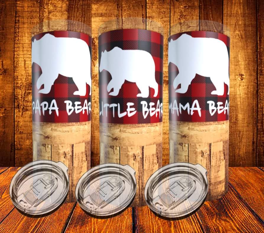 Bear Plaid Tumbler