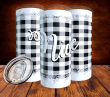 Load image into Gallery viewer, Naughty or Nice Plaid Tumbler
