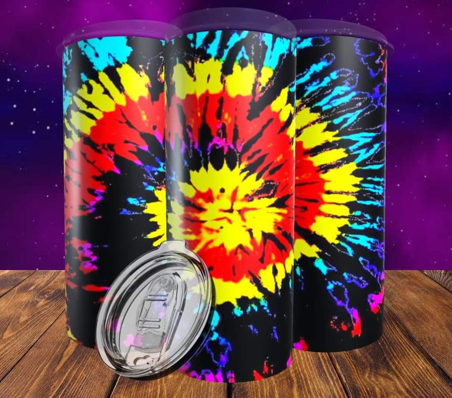 Black Tie Dye Tumbler