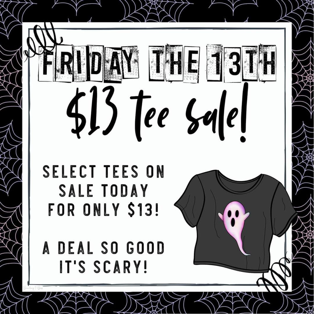 Friday the 13th Shirt Sale