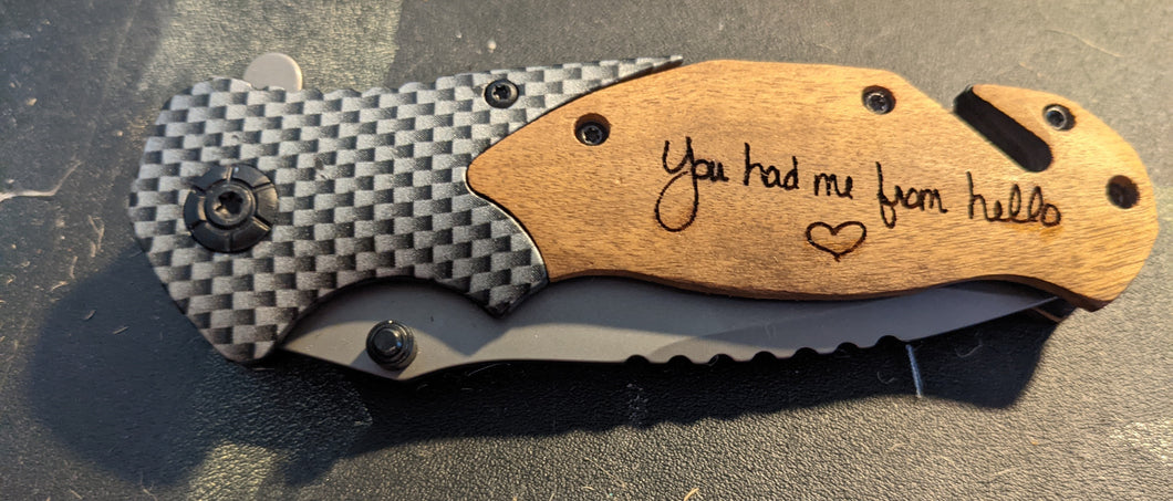 Engravable Knife