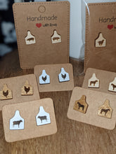 Load image into Gallery viewer, Cow Tag Farm Animal Studs
