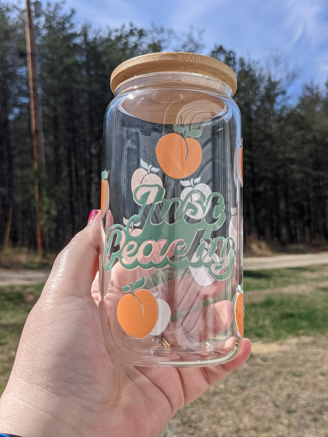 Just Peachy UV Glass Beer/Coffee Mug