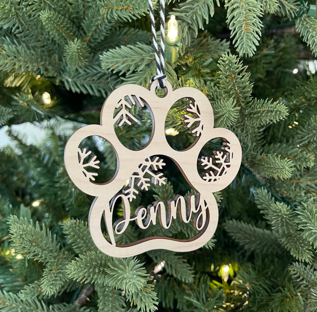 Paw Print Ornaments