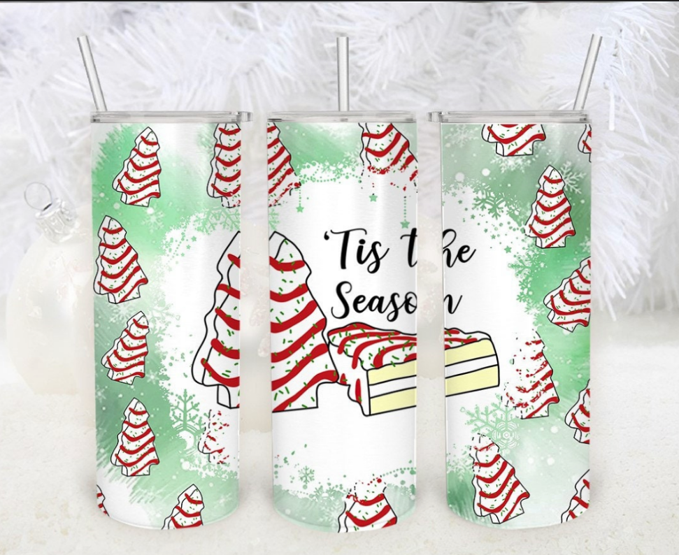 'Tis The Season Little D Cake Sublimation Tumbler