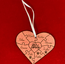Load image into Gallery viewer, Family Puzzle Piece Ornament
