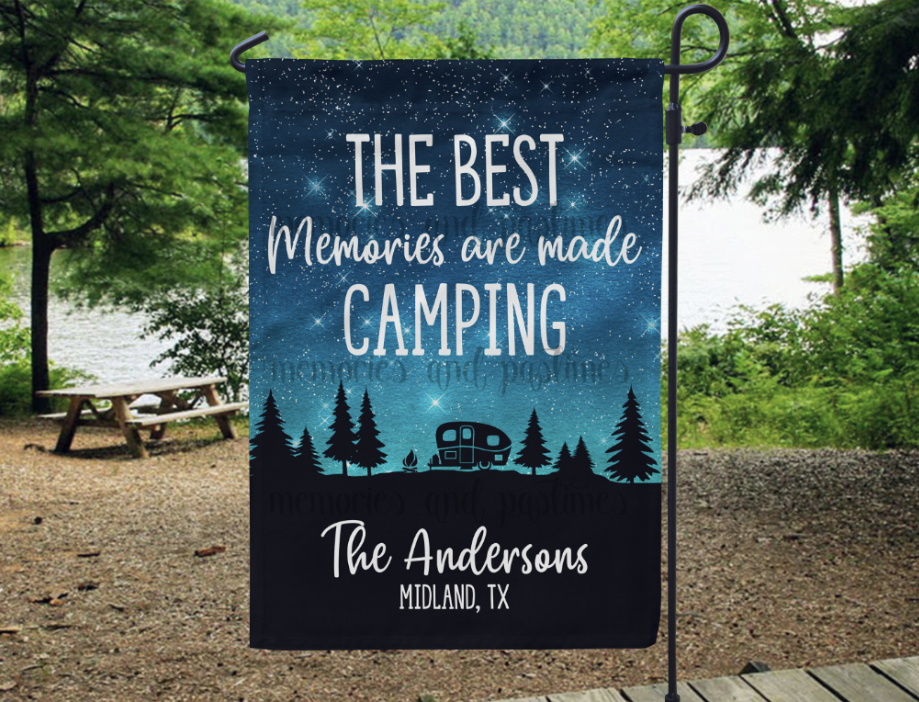 The Nest Memories Are Made Camping Garden Flag