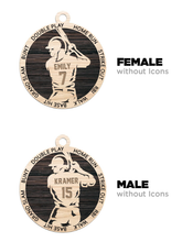 Load image into Gallery viewer, Personalized Softball Ornament
