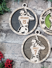 Load image into Gallery viewer, Personalized Softball Ornament
