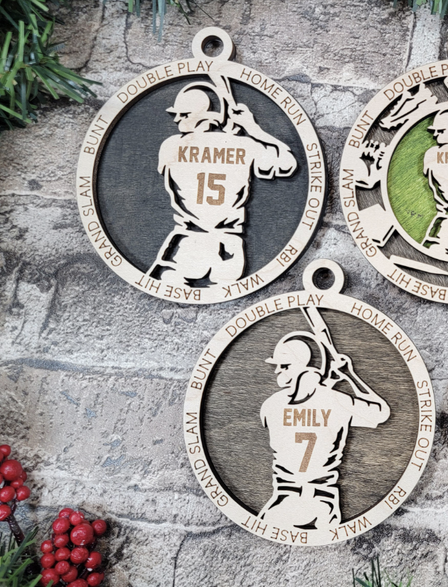 Personalized Softball Ornament