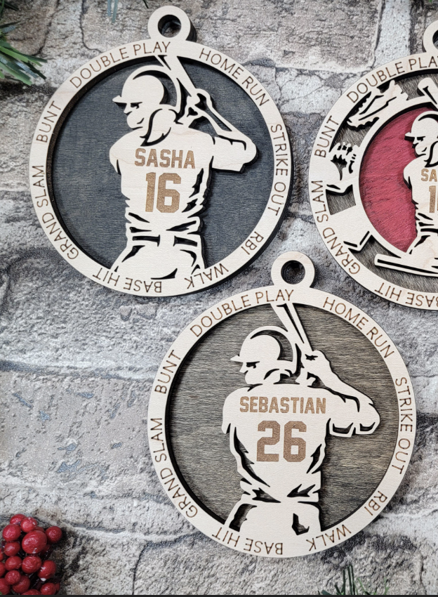 Personalized Baseball Ornament