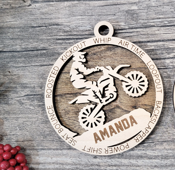 Personalized Motorcross Ornament