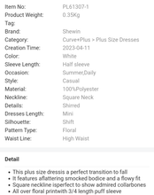 Load image into Gallery viewer, White Floral Smocked Flared Plus Size Dress
