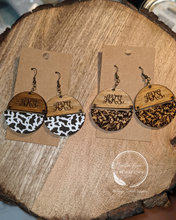 Load image into Gallery viewer, Cowprint Dangle Earrings
