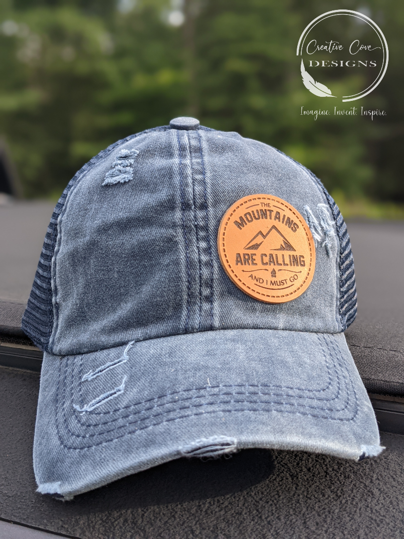 The Mountains Are Calling I Must Go - Denim Hat