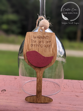 Load image into Gallery viewer, Wine Glass-Bottle Ornament/Car Charm
