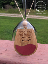 Load image into Gallery viewer, Wine Glass-Bottle Ornament/Car Charm
