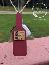 Load image into Gallery viewer, Wine Glass-Bottle Ornament/Car Charm
