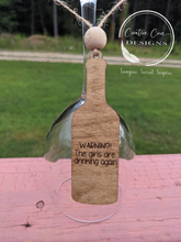 Load image into Gallery viewer, Wine Glass-Bottle Ornament/Car Charm
