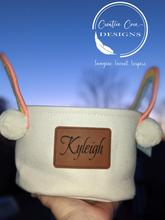 Load image into Gallery viewer, Easter Basket with custom leather patch
