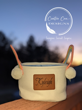 Load image into Gallery viewer, Easter Basket with custom leather patch
